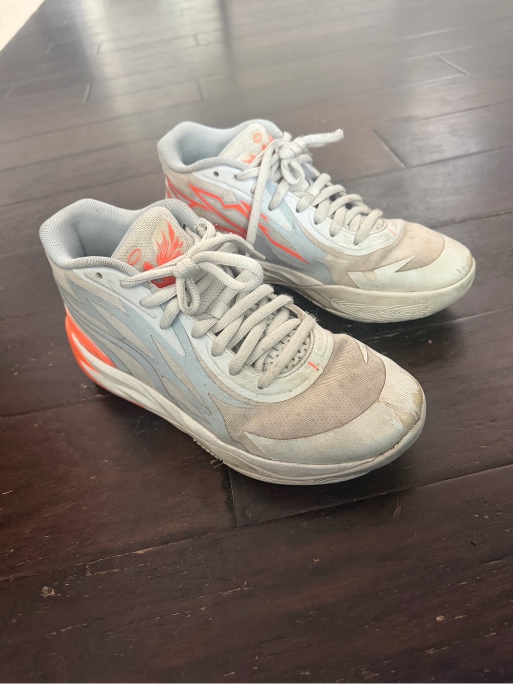 PUMA LaMelo Ball MB.02 Gorange Grey Orange Basketball Shoes US 7